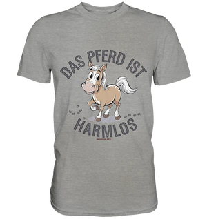 Das Pferd ist harmlos – Humorvolles Cartoon-Design - Premium Shirt Bright Lights Arts