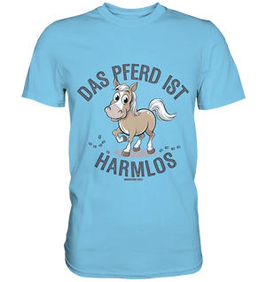 Das Pferd ist harmlos – Humorvolles Cartoon-Design - Premium Shirt Bright Lights Arts