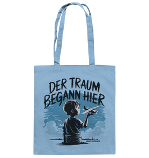 Der Traum begann hier – Inspiration & Kindheitserinnerungen - Baumwolltasche Bright Lights Arts