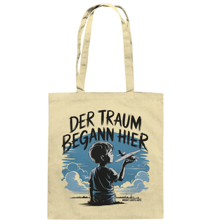 Der Traum begann hier – Inspiration & Kindheitserinnerungen - Baumwolltasche Bright Lights Arts