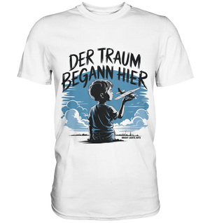 Der Traum begann hier – Inspiration & Kindheitserinnerungen - Premium Shirt Bright Lights Arts