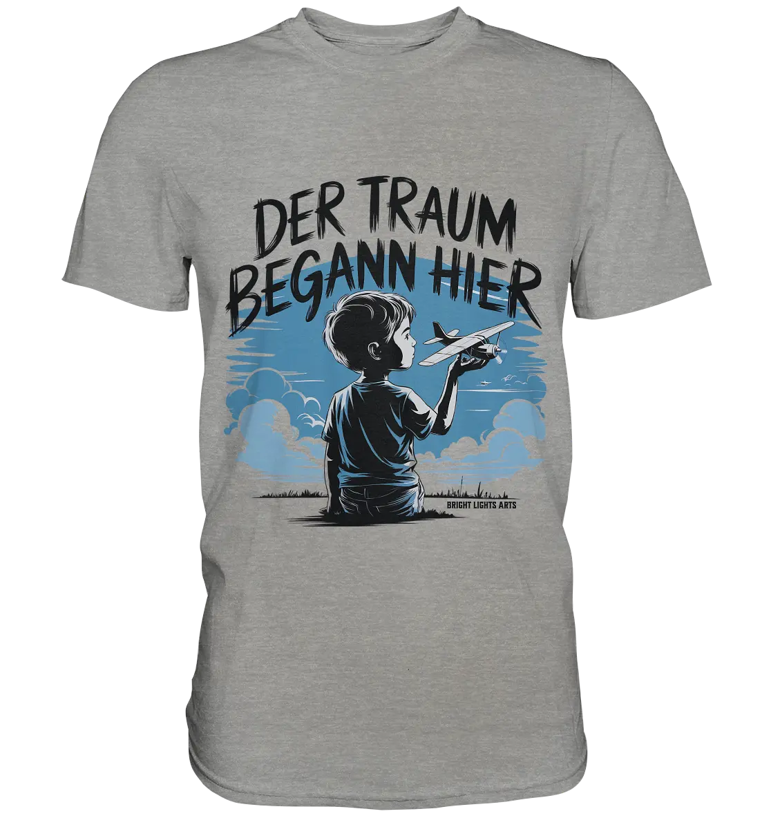 Der Traum begann hier – Inspiration & Kindheitserinnerungen - Premium Shirt Bright Lights Arts