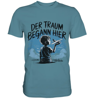 Der Traum begann hier – Inspiration & Kindheitserinnerungen - Premium Shirt Bright Lights Arts