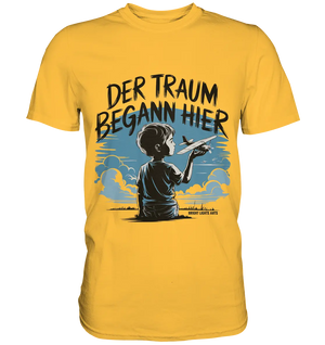 Der Traum begann hier – Inspiration & Kindheitserinnerungen - Premium Shirt Bright Lights Arts