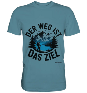 Der Weg ist das Ziel – Abenteuer & Natur erleben - Premium Shirt Bright Lights Arts
