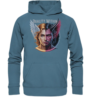Dualität in uns – Engel & Dämon im Gleichgewicht ???????? - Basic Unisex Hoodie - Bright Lights Arts