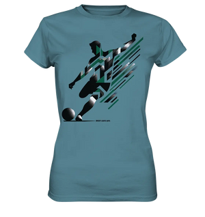 Dynamic Soccer Kick – Modernes Fußball-Design voller Energie - Ladies Premium Shirt Bright Lights Arts