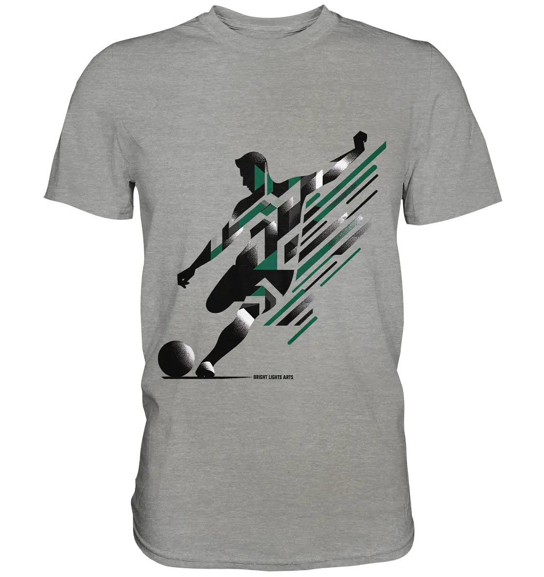 Dynamic Soccer Kick – Modernes Fußball-Design voller Energie - Premium Shirt Bright Lights Arts