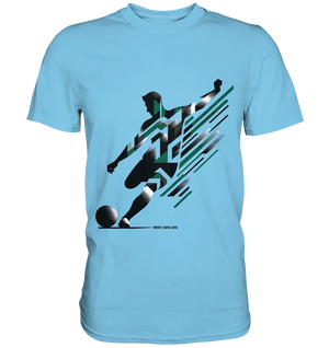 Dynamic Soccer Kick – Modernes Fußball-Design voller Energie - Premium Shirt Bright Lights Arts