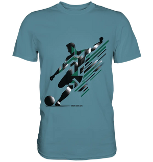 Dynamic Soccer Kick – Modernes Fußball-Design voller Energie - Premium Shirt Bright Lights Arts
