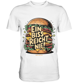 Ein Biss reicht nie – Der ultimative Burger - Premium Shirt Bright Lights Arts