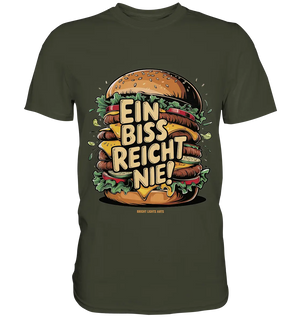Ein Biss reicht nie – Der ultimative Burger - Premium Shirt Bright Lights Arts