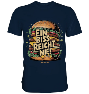 Ein Biss reicht nie – Der ultimative Burger - Premium Shirt Bright Lights Arts