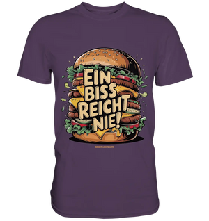 Ein Biss reicht nie – Der ultimative Burger - Premium Shirt Bright Lights Arts