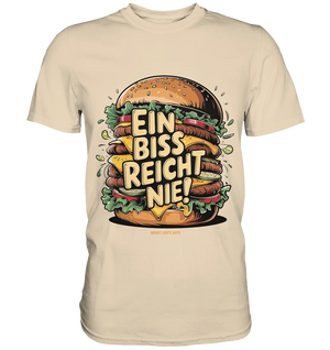 Ein Biss reicht nie – Der ultimative Burger - Premium Shirt Bright Lights Arts