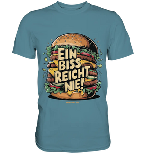 Ein Biss reicht nie – Der ultimative Burger - Premium Shirt Bright Lights Arts