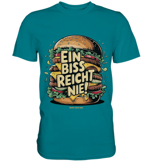 Ein Biss reicht nie – Der ultimative Burger - Premium Shirt Bright Lights Arts