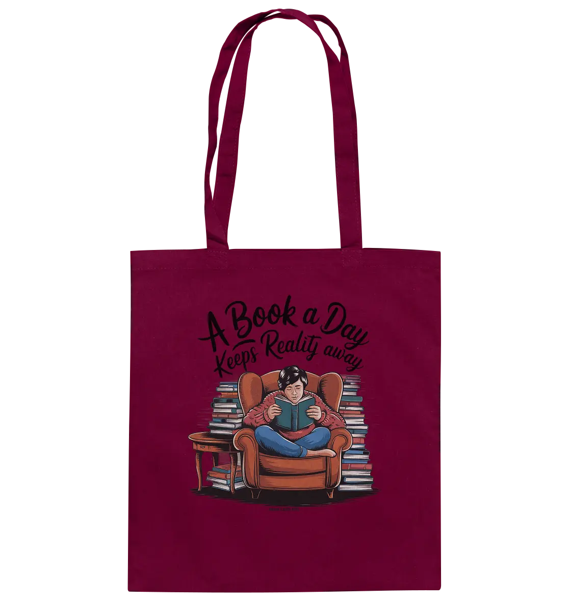 Ein Buch am Tag – Fantasie statt Realität - Baumwolltasche Bright Lights Arts