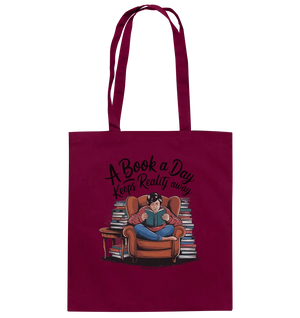 Ein Buch am Tag – Fantasie statt Realität - Baumwolltasche Bright Lights Arts