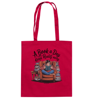 Ein Buch am Tag – Fantasie statt Realität - Baumwolltasche Bright Lights Arts