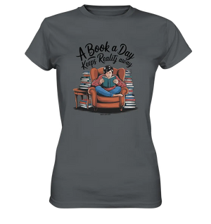 Ein Buch am Tag – Fantasie statt Realität - Ladies Premium Shirt Bright Lights Arts