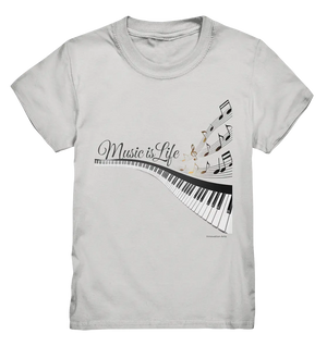 Elegantes Klavier mit Musiknoten in goldbraunen Tönen - Kids Premium Shirt Bright Lights Arts