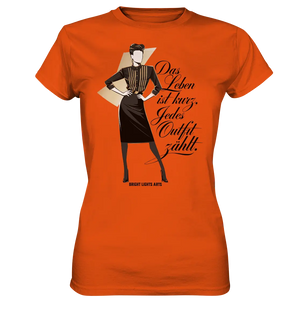 Eleganz in Schwarz und Gold – Starke Silhouette - Ladies Premium Shirt Bright Lights Arts