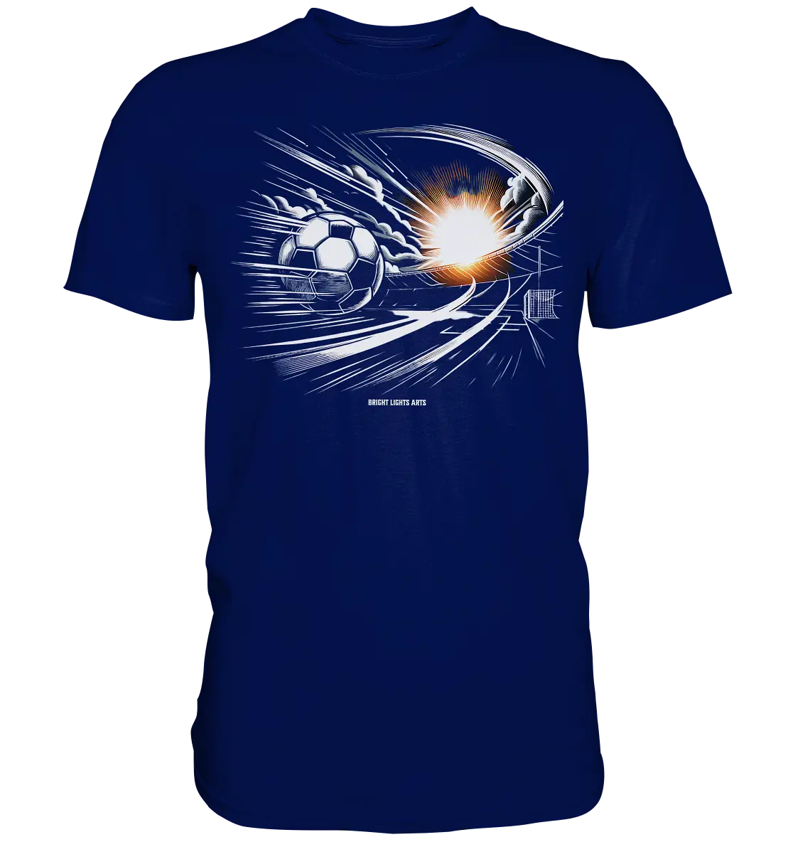 Energie-Fußball – Explosion der Dynamik - Premium Shirt Bright Lights Arts