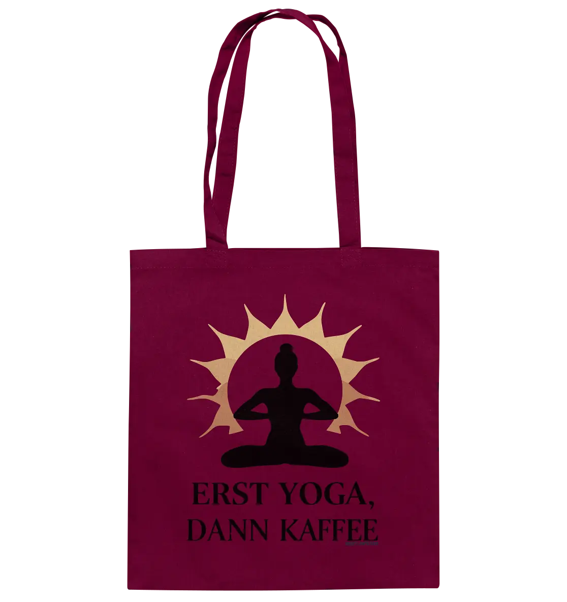 Erst Yoga, dann Kaffee - Baumwolltasche Bright Lights Arts