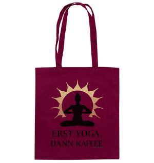 Erst Yoga, dann Kaffee - Baumwolltasche Bright Lights Arts
