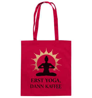 Erst Yoga, dann Kaffee - Baumwolltasche Bright Lights Arts