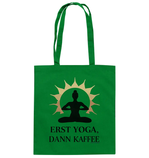Erst Yoga, dann Kaffee - Baumwolltasche Bright Lights Arts
