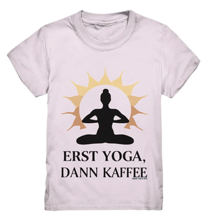 Erst Yoga, dann Kaffee - Kids Premium Shirt Bright Lights Arts