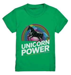 Fabelhaftes Einhorn mit Regenbogen Mähne Stilvolles geometrisches Design - Kids Premium Shirt Bright Lights Arts