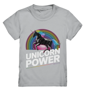 Fabelhaftes Einhorn mit Regenbogen Mähne Stilvolles geometrisches Design - Kids Premium Shirt Bright Lights Arts