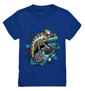 Farbenfrohes Chamäleon – Lebendige Tierillustration - Kids Premium Shirt Bright Lights Arts