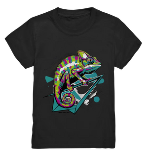 Farbenfrohes Chamäleon – Lebendige Tierillustration - Kids Premium Shirt Bright Lights Arts