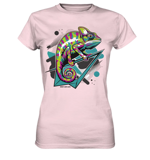 Farbenfrohes Chamäleon – Lebendige Tierillustration - Ladies Premium Shirt Bright Lights Arts