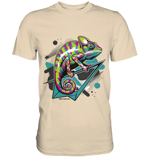 Farbenfrohes Chamäleon – Lebendige Tierillustration - Premium Shirt Bright Lights Arts