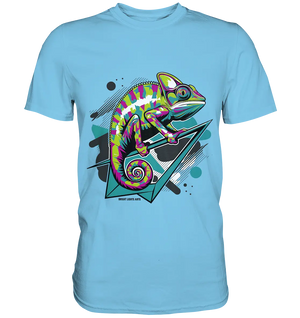 Farbenfrohes Chamäleon – Lebendige Tierillustration - Premium Shirt Bright Lights Arts