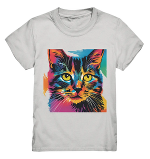 Farbenprächtiger Katzenkopf – Tiger's Blick - Kids Premium Shirt Bright Lights Arts