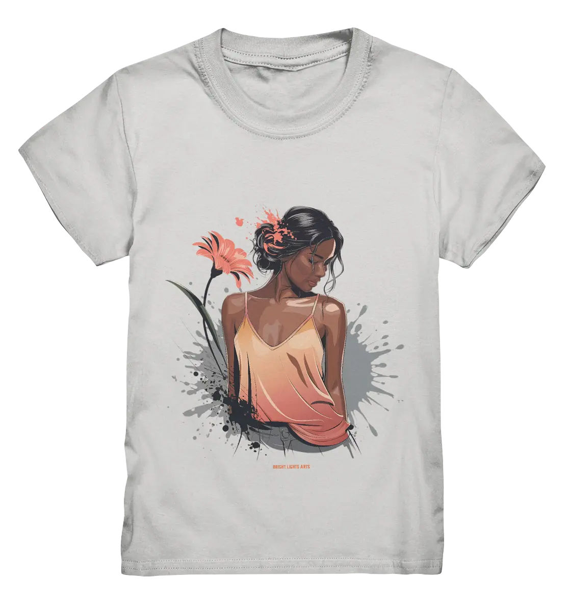 Farbige Eleganz – Stilvolle Frau in einer kreativen Komposition - Kids Premium Shirt Bright Lights Arts