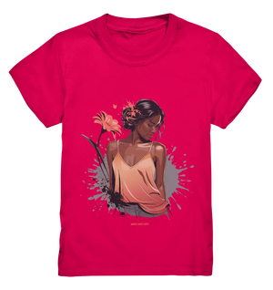 Farbige Eleganz – Stilvolle Frau in einer kreativen Komposition - Kids Premium Shirt Bright Lights Arts