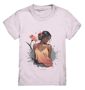 Farbige Eleganz – Stilvolle Frau in einer kreativen Komposition - Kids Premium Shirt Bright Lights Arts