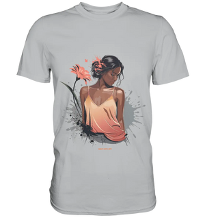 Farbige Eleganz – Stilvolle Frau in einer kreativen Komposition - Premium Shirt Bright Lights Arts