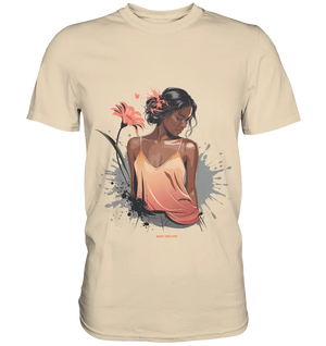 Farbige Eleganz – Stilvolle Frau in einer kreativen Komposition - Premium Shirt Bright Lights Arts