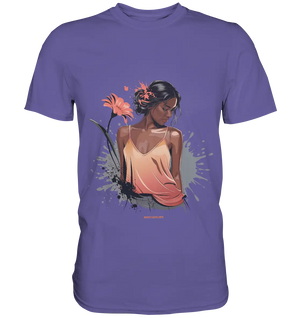 Farbige Eleganz – Stilvolle Frau in einer kreativen Komposition - Premium Shirt Bright Lights Arts