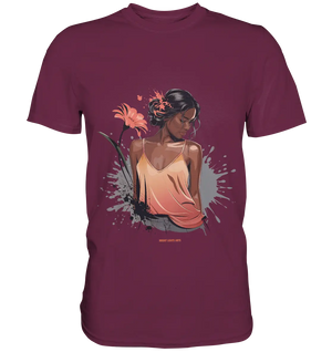 Farbige Eleganz – Stilvolle Frau in einer kreativen Komposition - Premium Shirt Bright Lights Arts