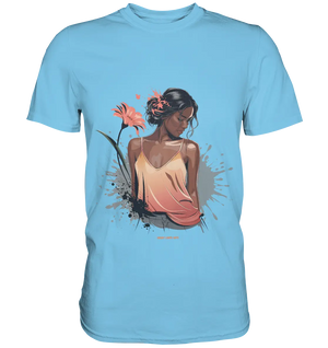 Farbige Eleganz – Stilvolle Frau in einer kreativen Komposition - Premium Shirt Bright Lights Arts