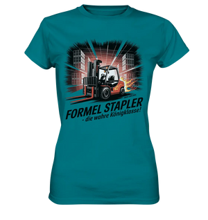 Formel Stapler – Die Königsklasse der Flurförderfahrzeuge - Ladies Premium Shirt - Bright Lights Arts